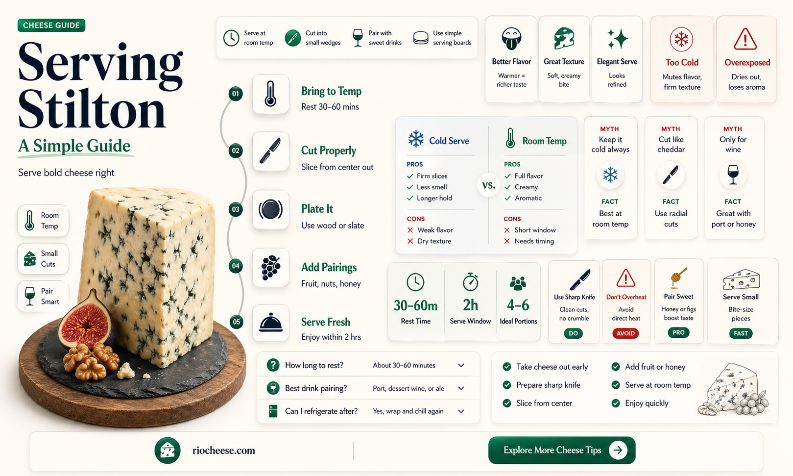 how to serve stilton cheese