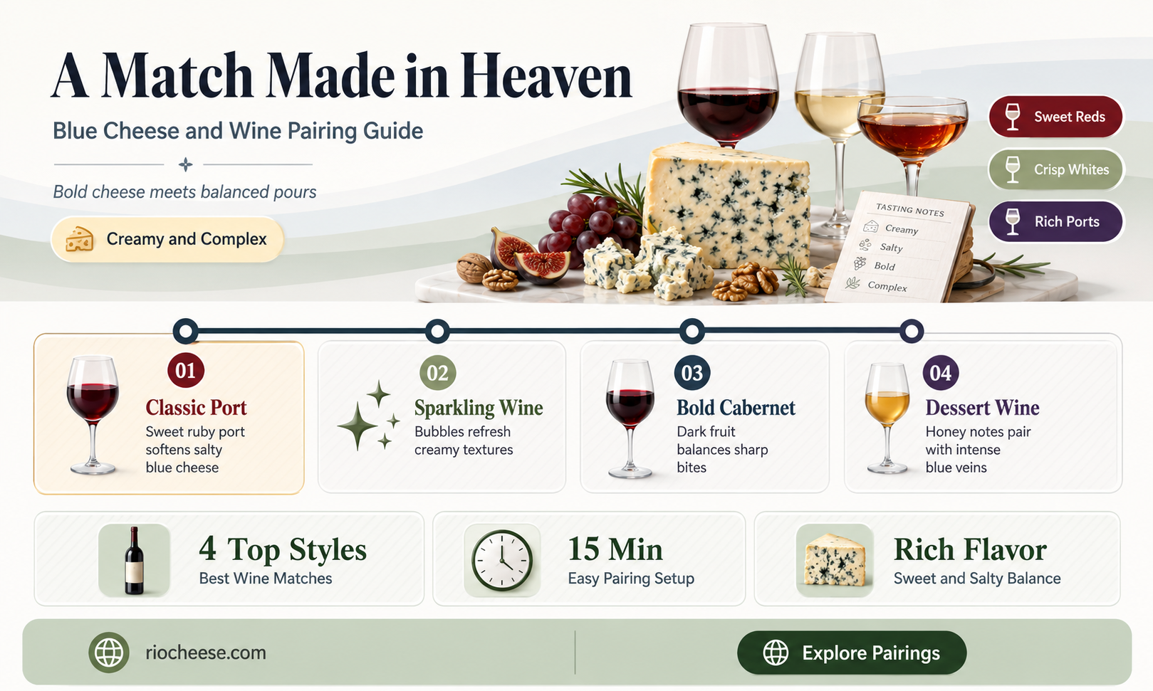 what wine pairs with blue cheese