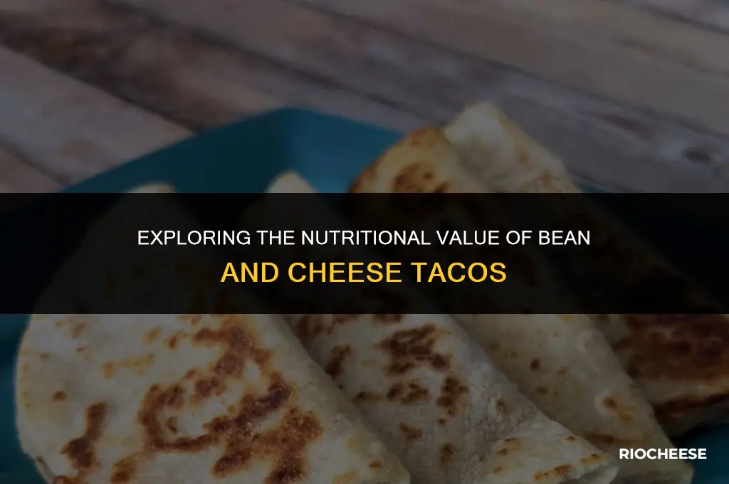 are bean and cheese tacos healthy