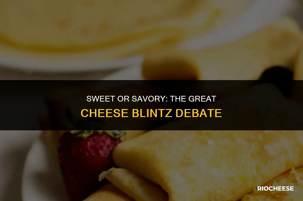 are cheese blintzes served for dessert or main entree