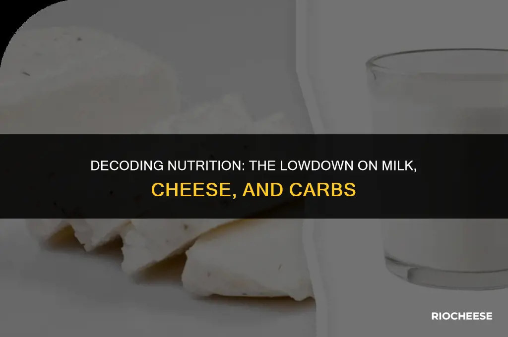 are milk and cheese a simple carb