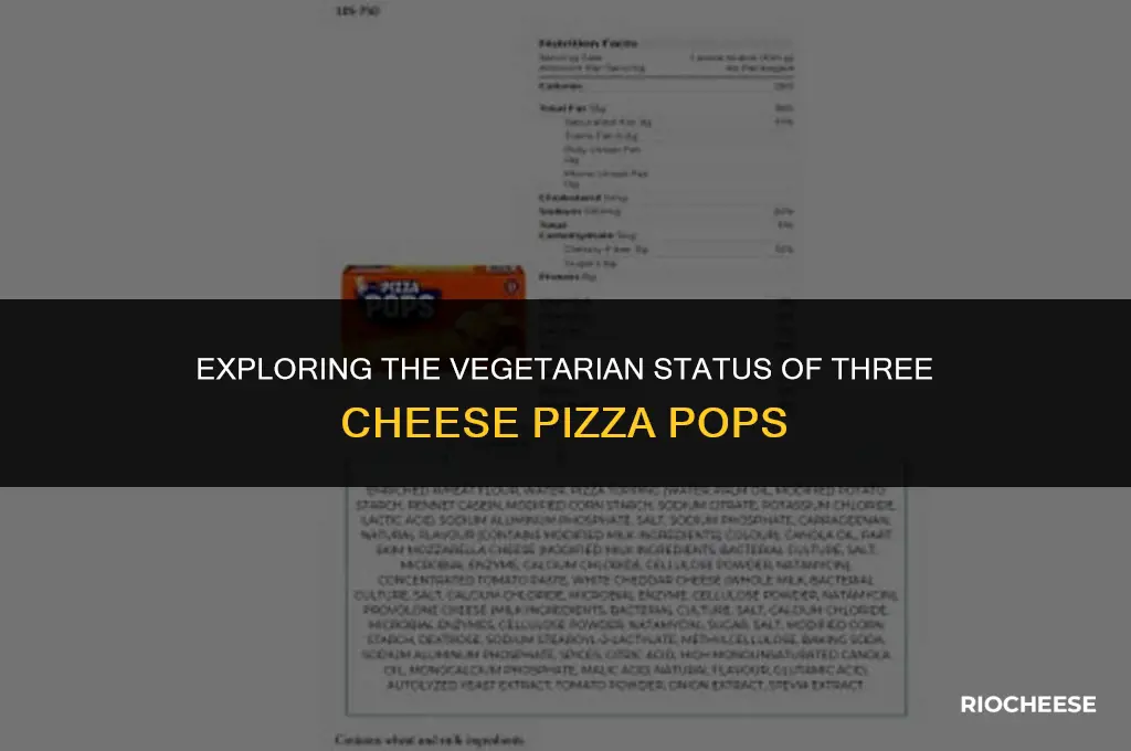 are three cheese pizza pops vegetarian