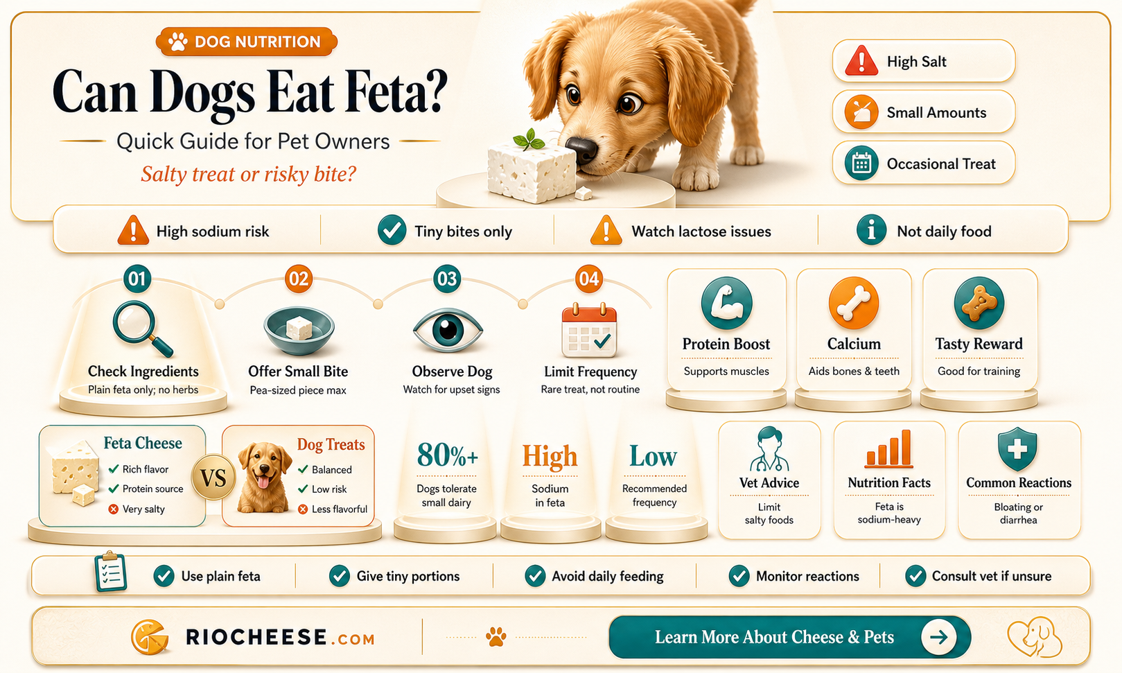is feta cheese safe for dogs