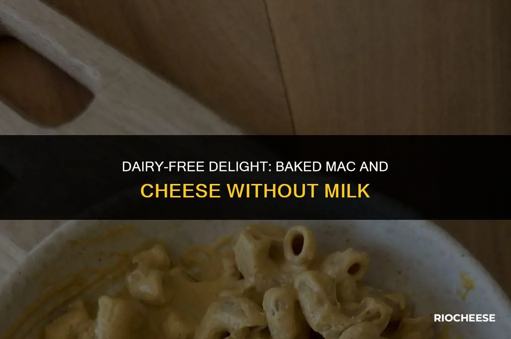 can you make baked mac and cheese without milk