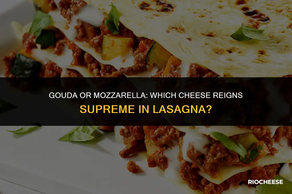 can you use gouda cheese in lasagna