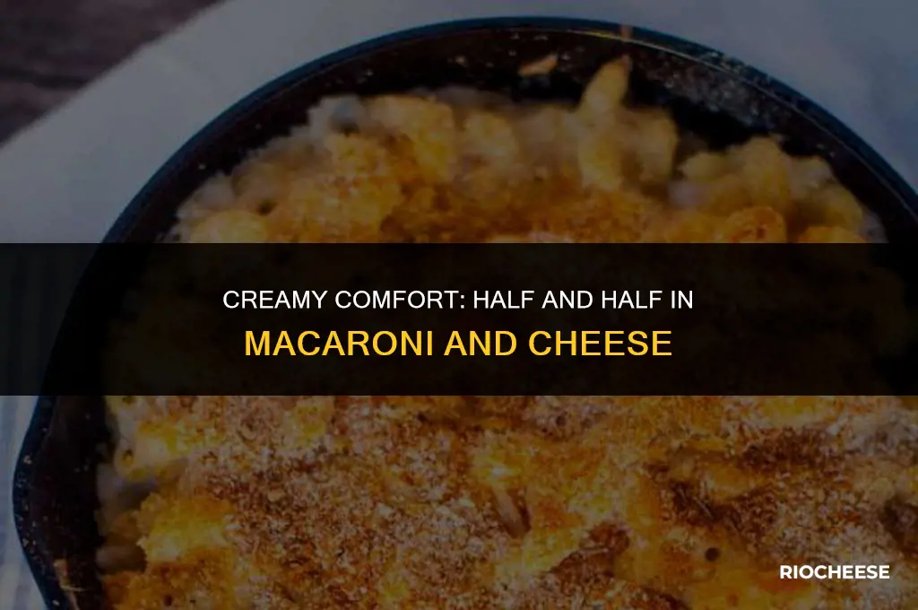 can you use half and half for macaroni and cheese