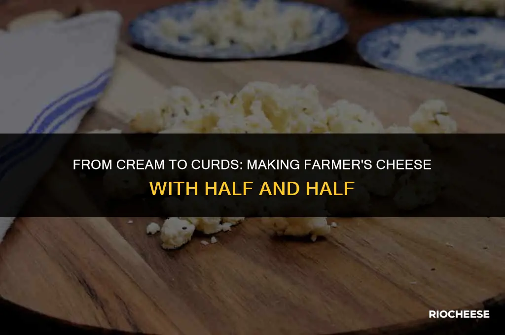 can you use half and half to make farmers cheese