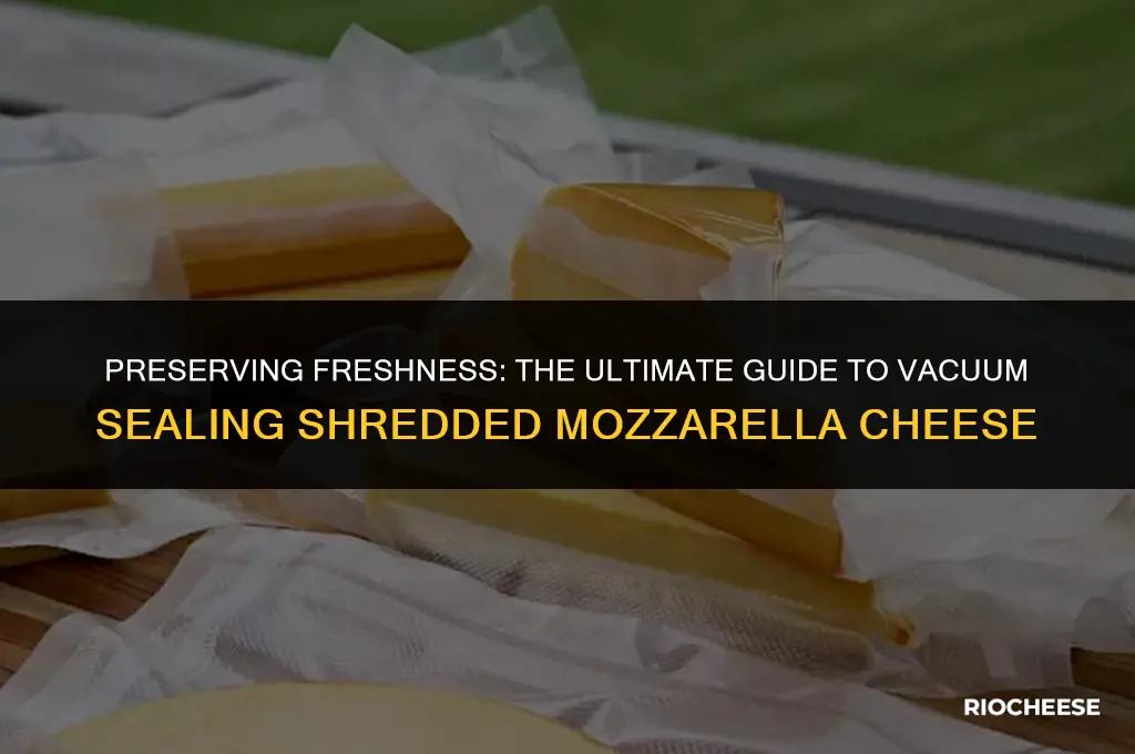 can you vacuum seal mozzarella shredded cheese