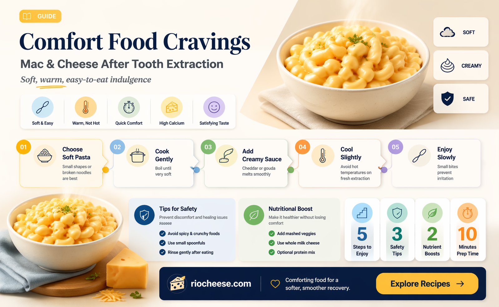 can i have mac and cheese after tooth extraction