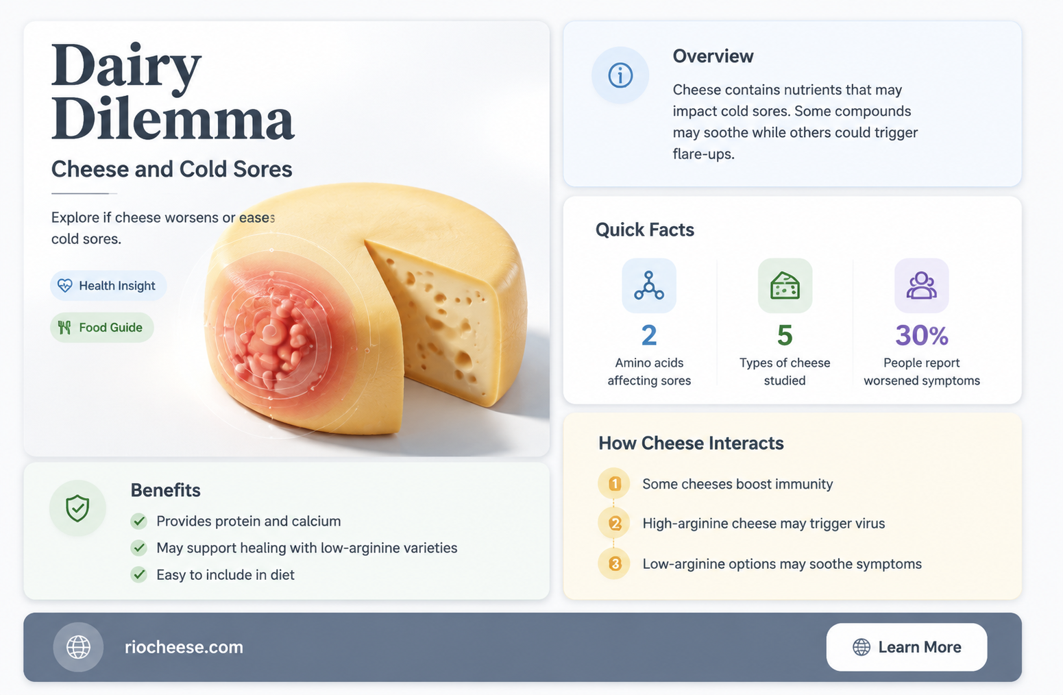 is cheese good for cold sores