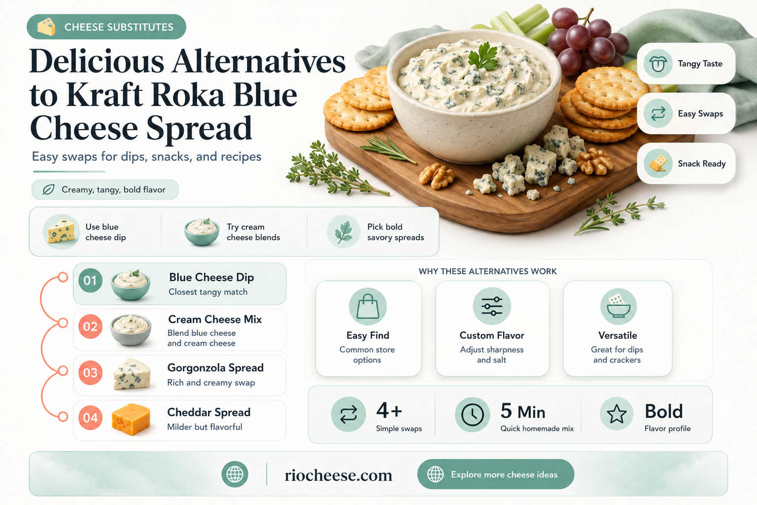 what can i substitute for kraft roka blue cheese spread