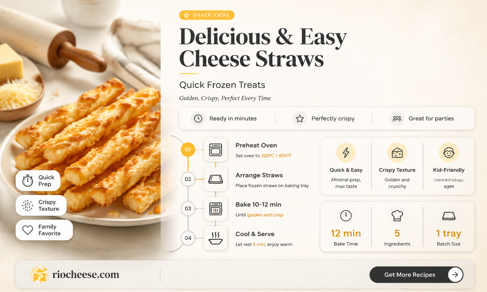 how to cook frozen cheese straws