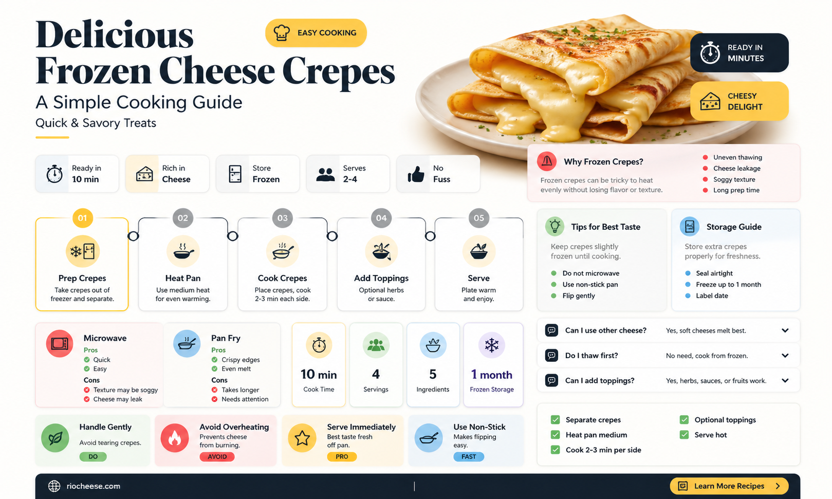 how to cook frozen cheese crepes