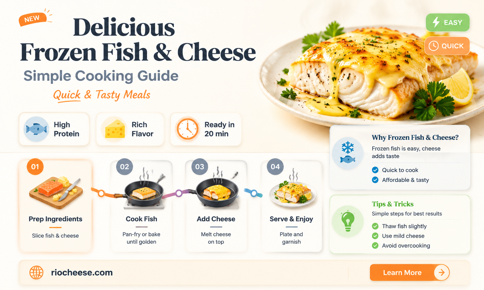 how to cook frozen fish & cheese