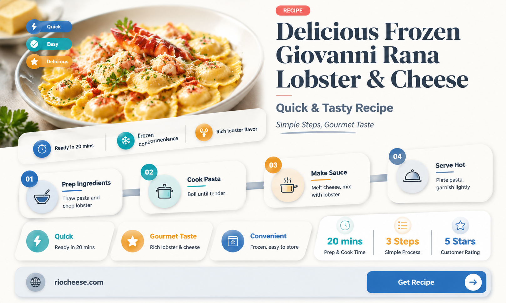 how to cook frozen giovanni rana lobster & cheese