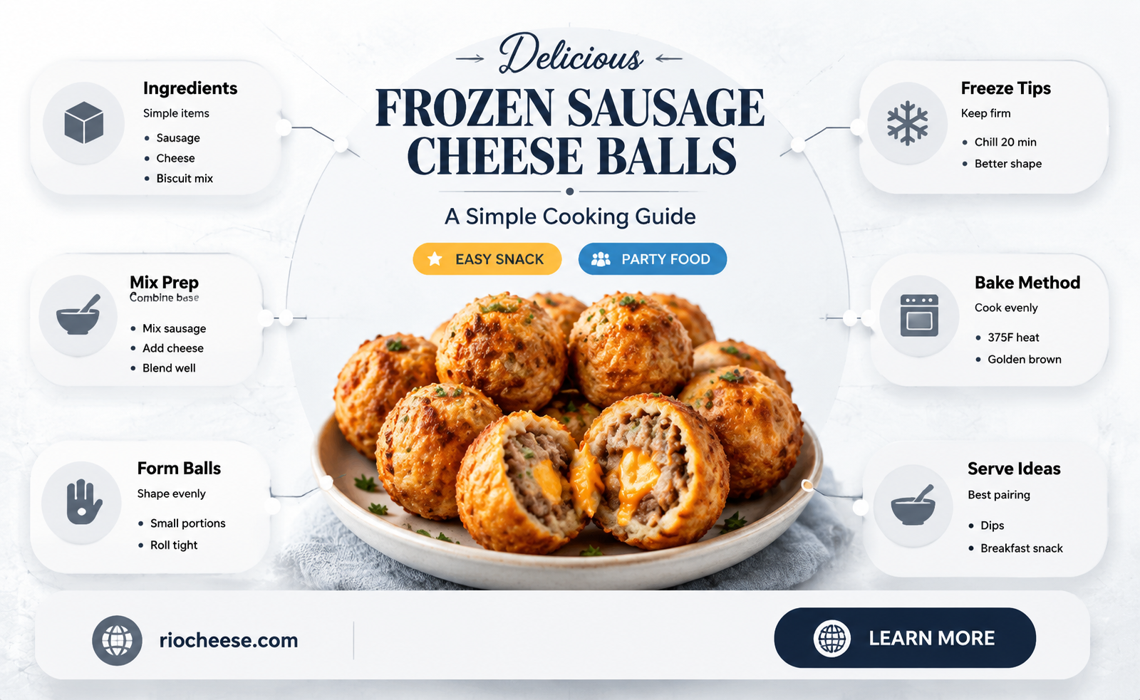 how to cook frozen sausage cheese balls