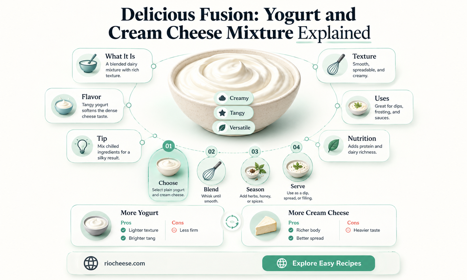 can you mix yogurt and cream cheese