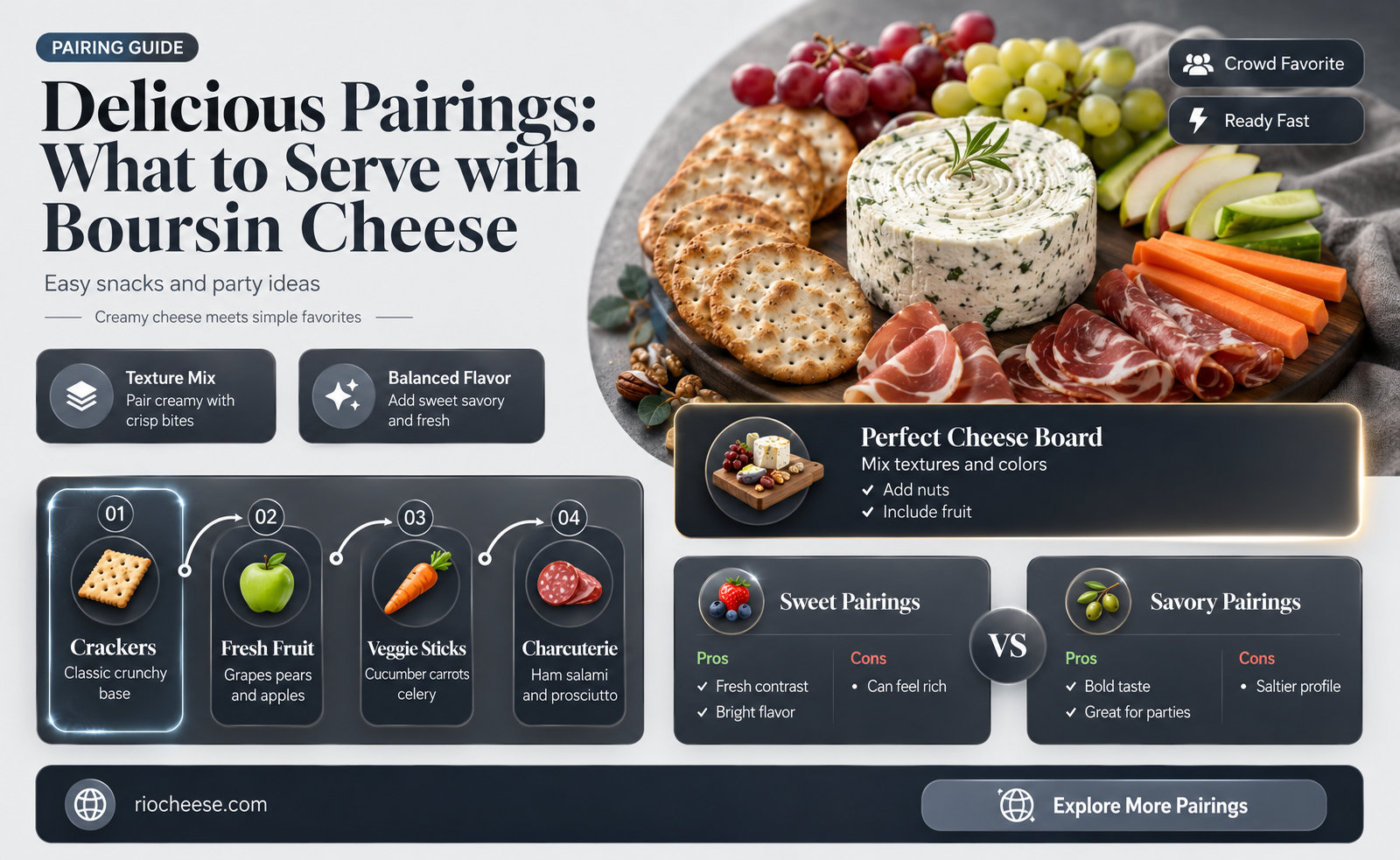 what to serve with boursin cheese