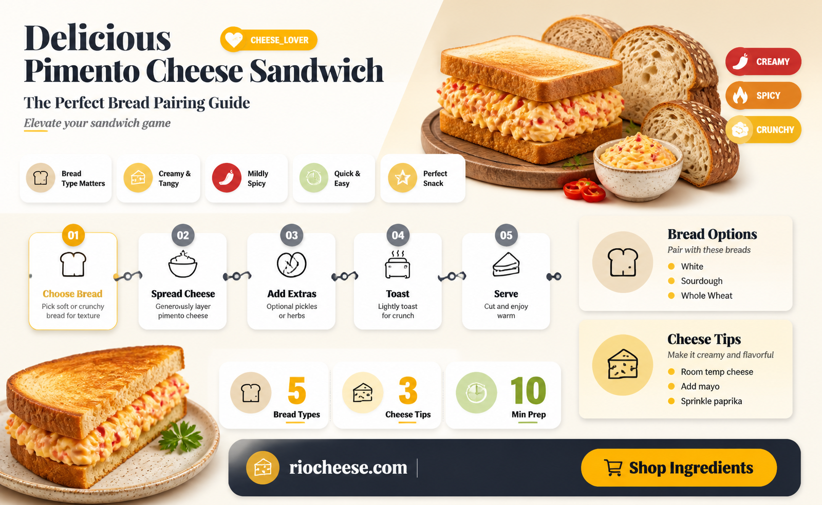 what kind of bread for pimento cheese sandwich