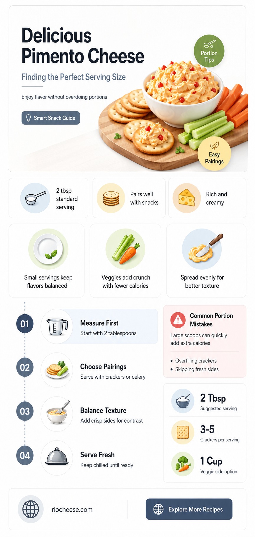 what is the serving size for pimento cheese