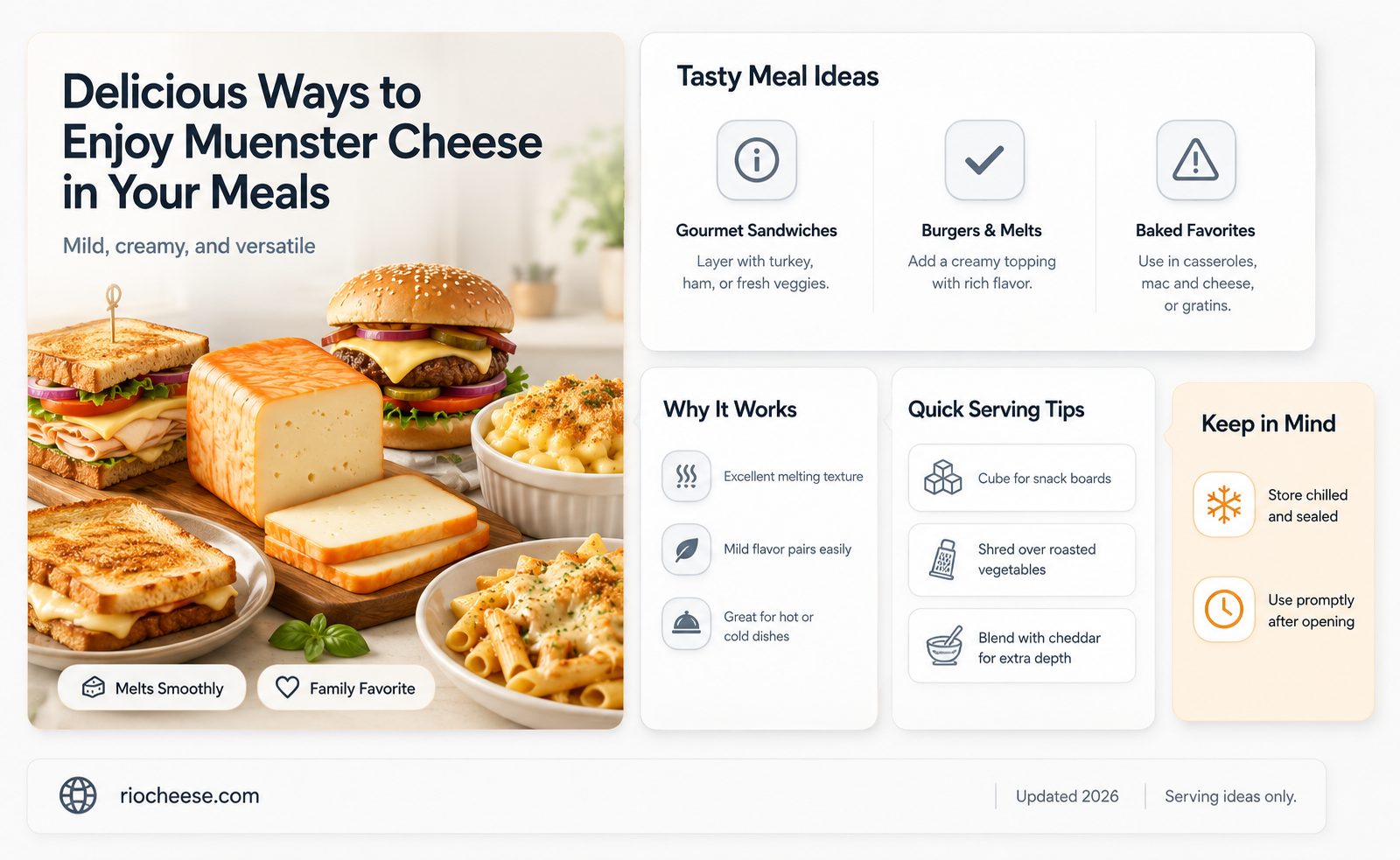 what to use muenster cheese for