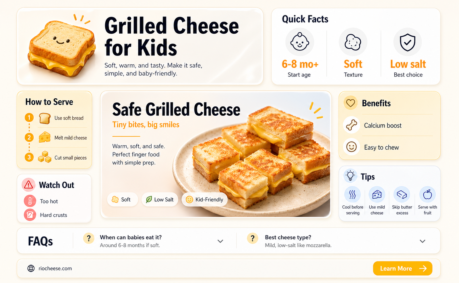 how to serve grilled cheese to baby