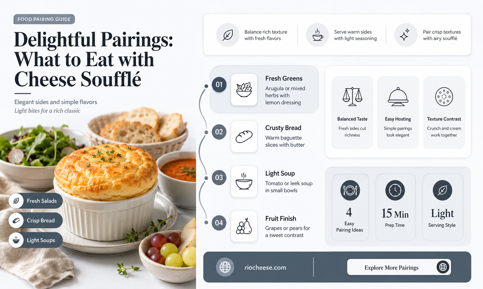 what to eat with cheese souffle