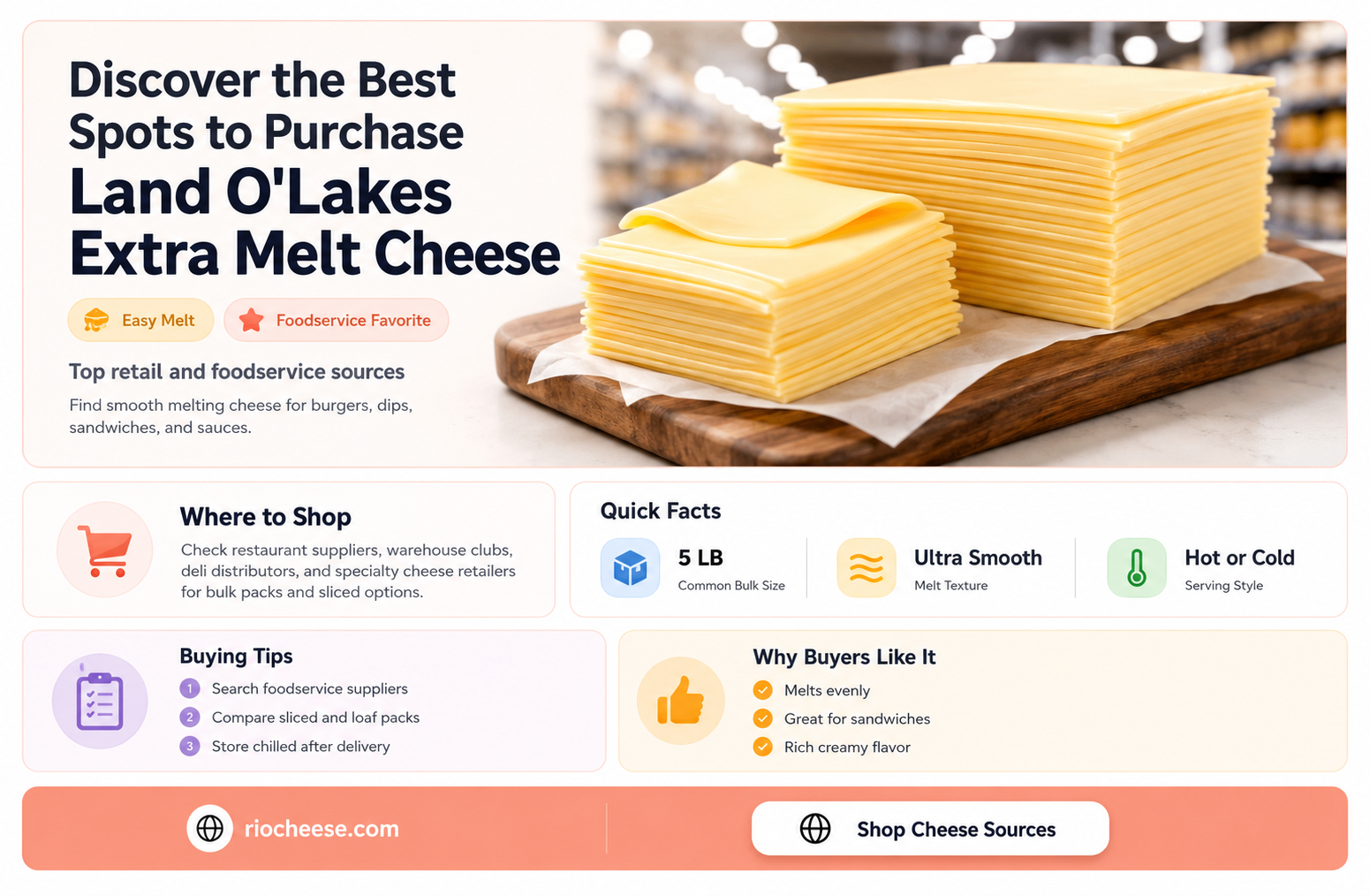 where to buy land o lakes extra melt cheese