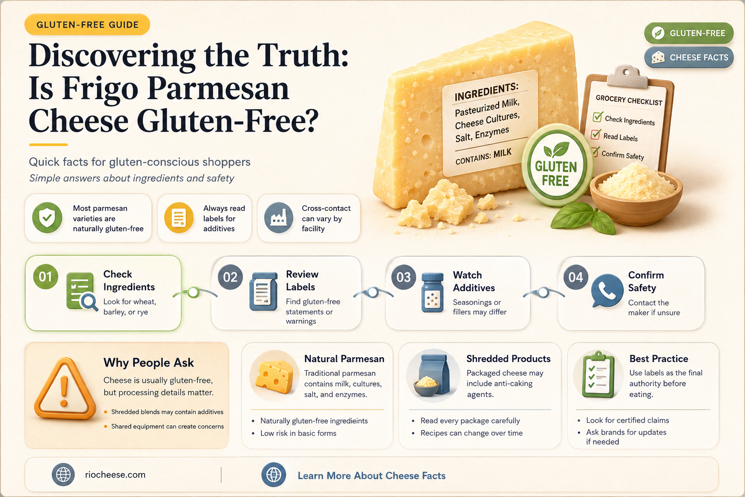 is frigo parmesan cheese gluten free