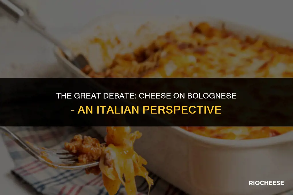 do italians put cheese on bolognese