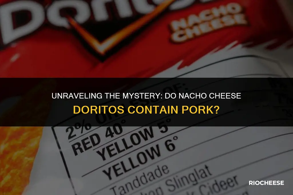 do nacho cheese doritos have pork