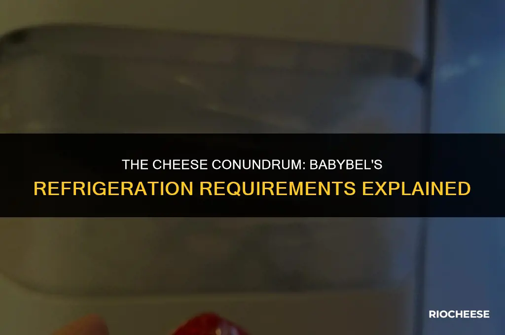 does babybel cheese have to be refrigerated