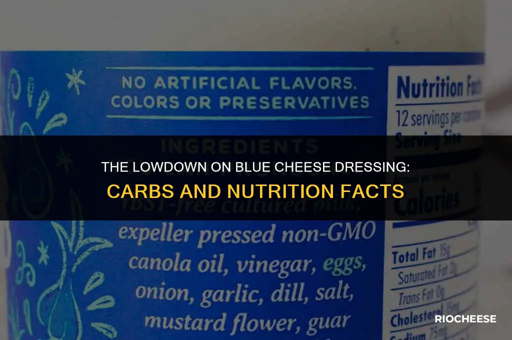 does blue cheese dressing have carbs