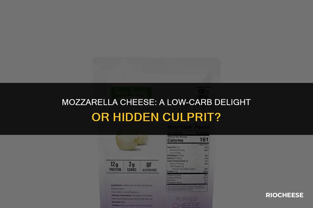does mozzarella cheese have carbs