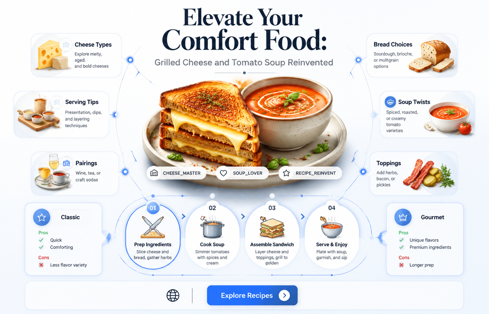 how to spice up grilled cheese and tomato soup