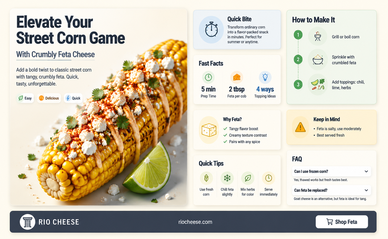 can you use feta cheese on street corn