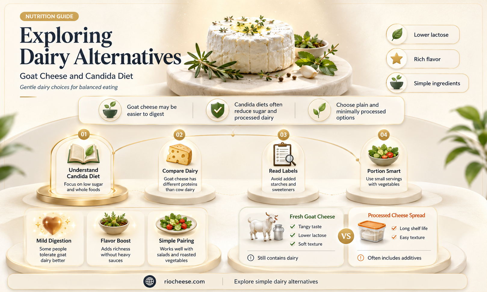 is goat cheese allowed on candida diet