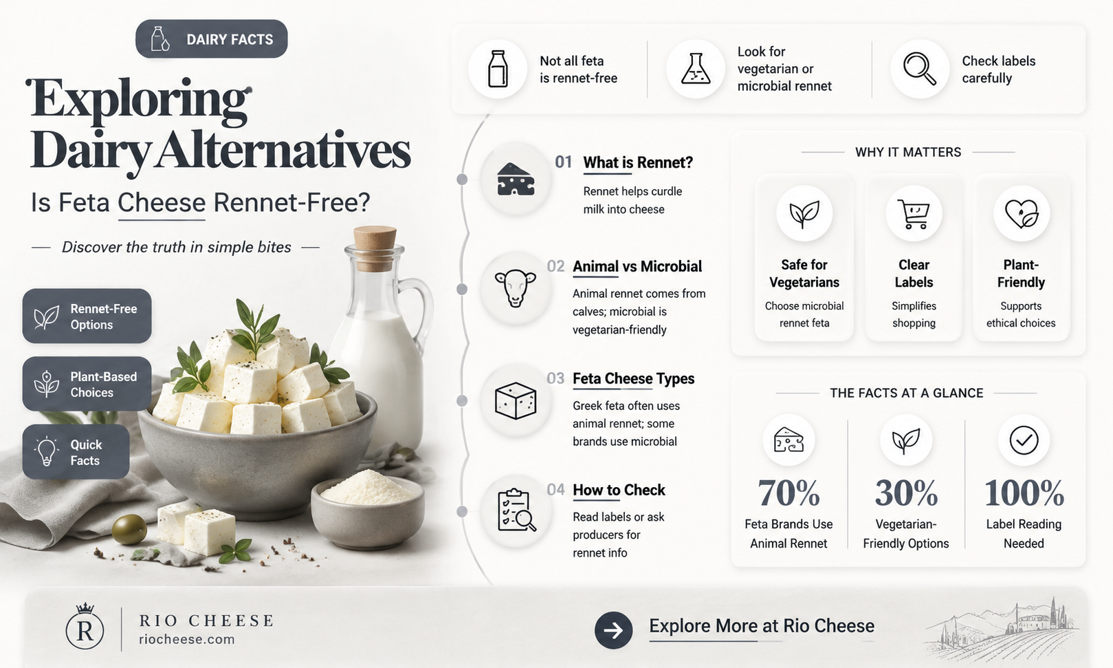 does feta cheese contain rennet