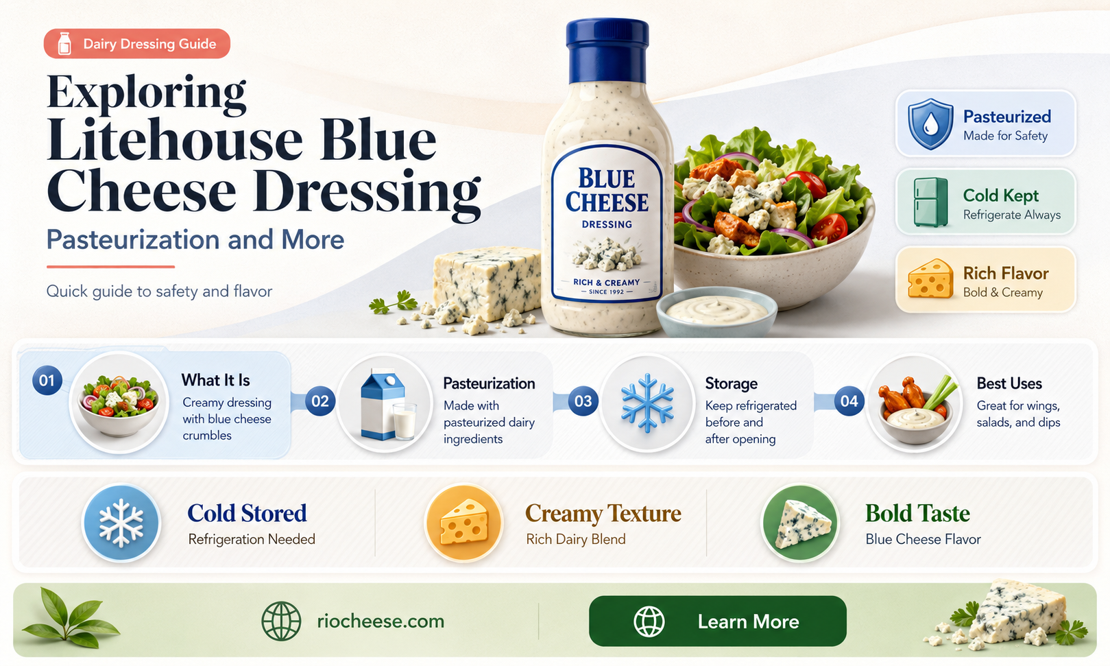 is litehouse blue cheese dressing pasteurized