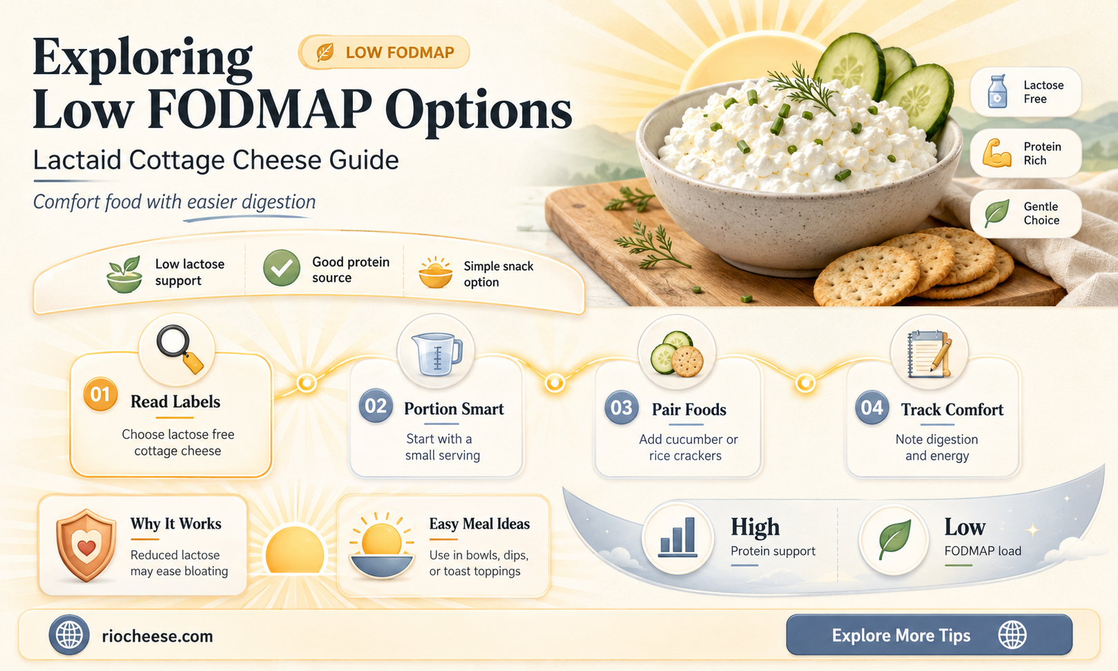 is lactaid cottage cheese low fodmap