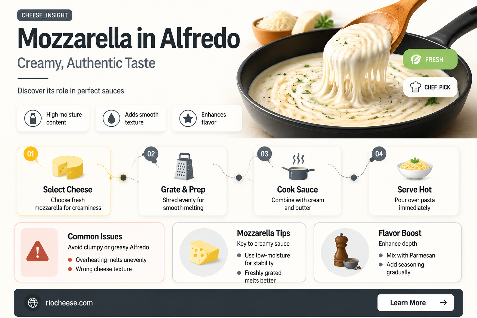 can you use mozzarella cheese for alfredo