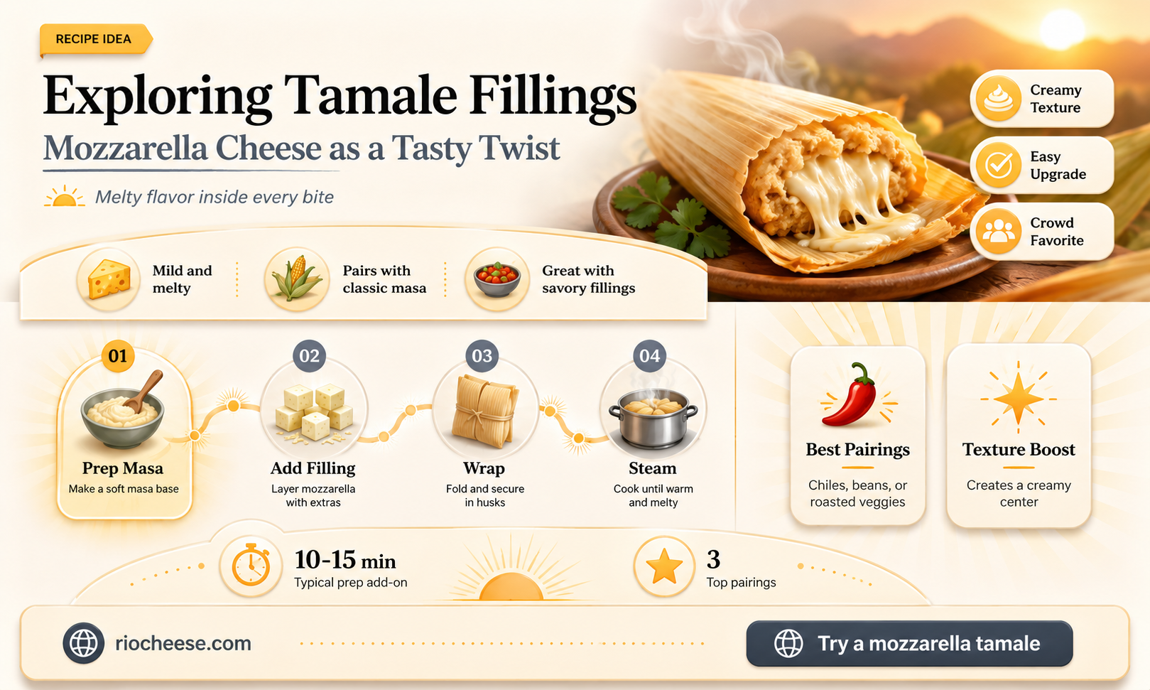 can you use mozzarella cheese in tamales