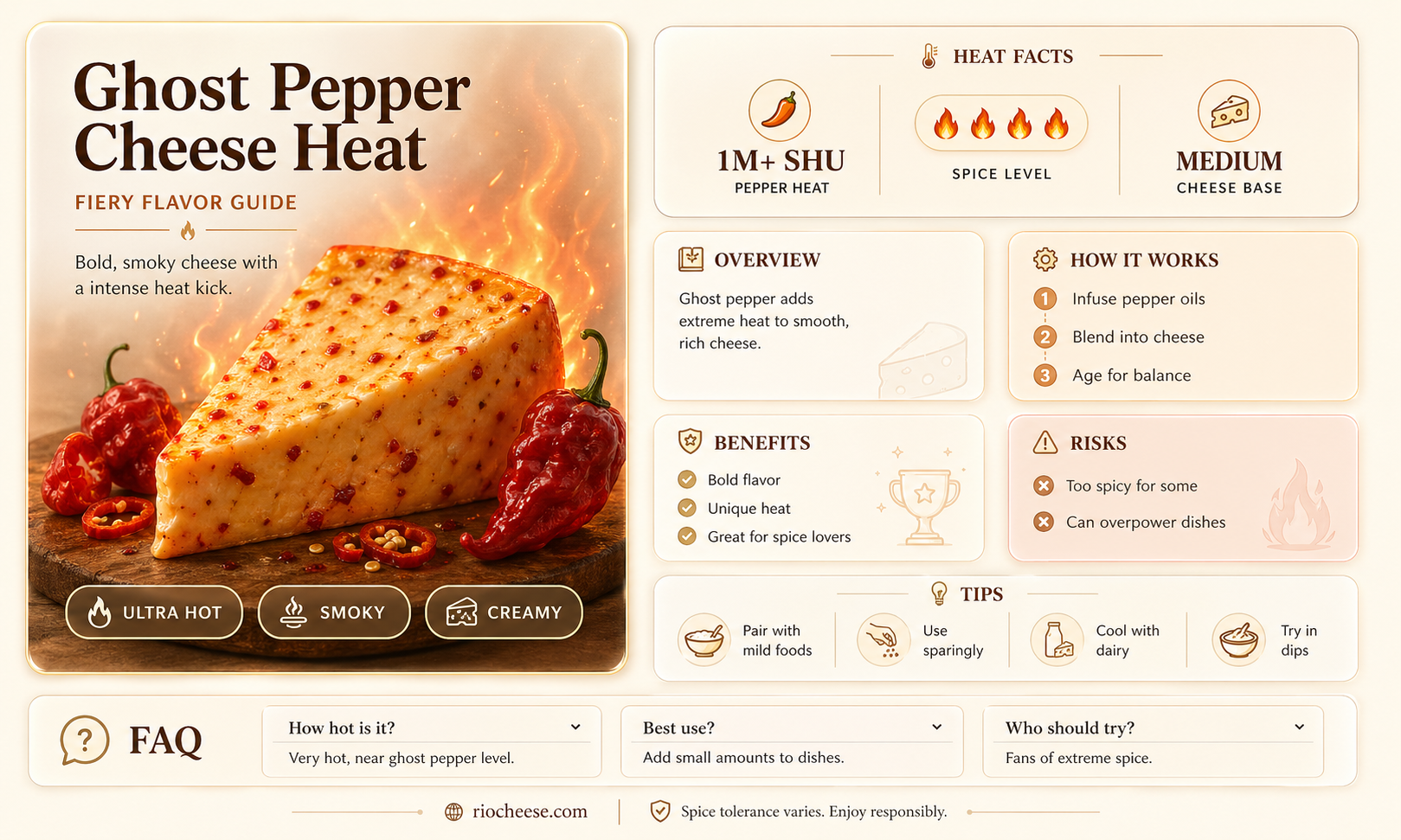 how hot is ghost pepper cheese