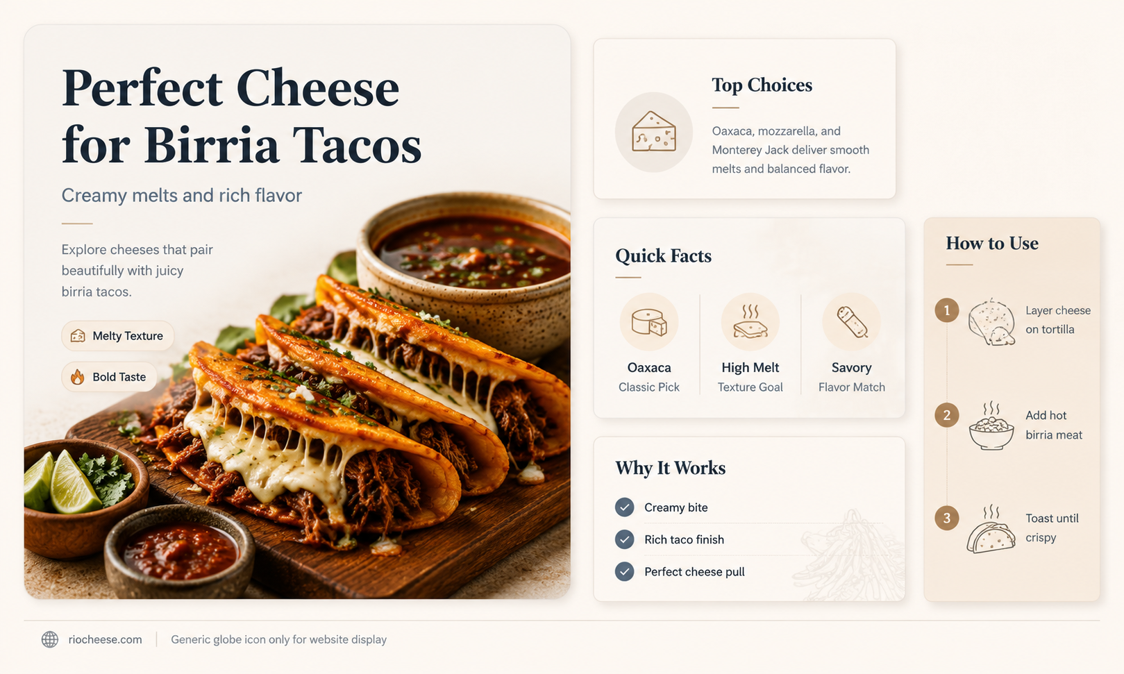 what kind of cheese in birria tacos
