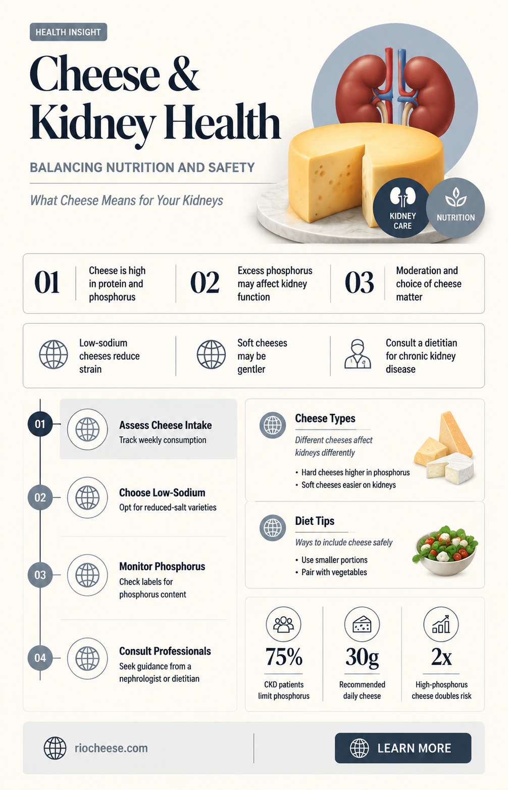 is cheese good for dhronic kidney issues