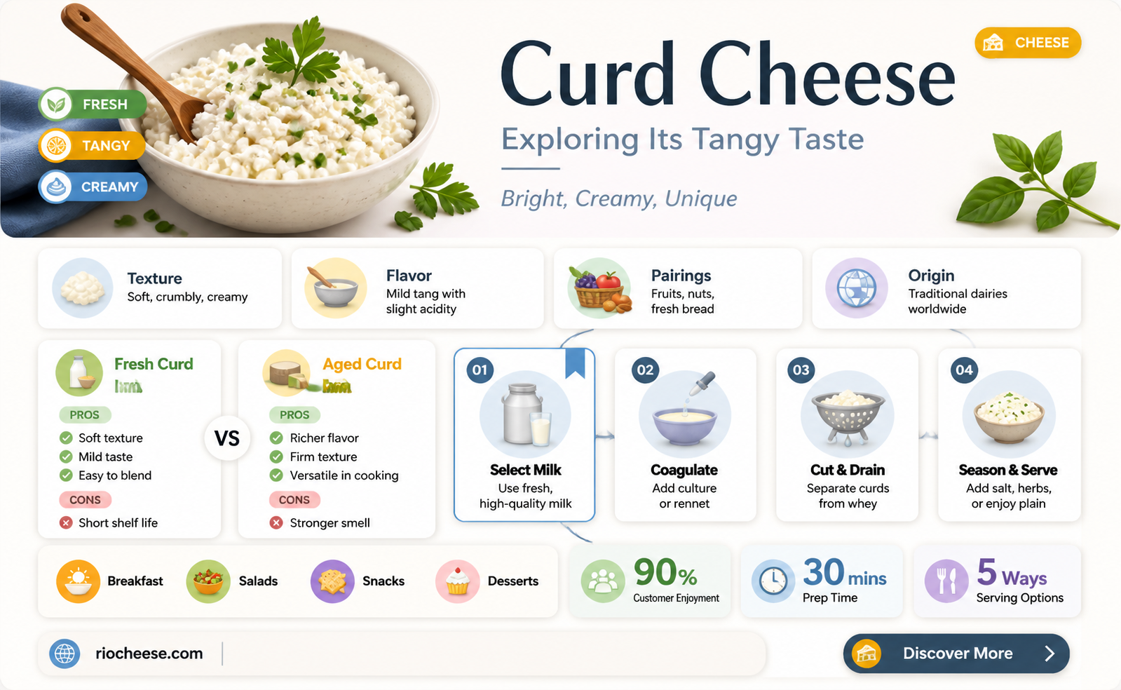 what does curd cheese taste like