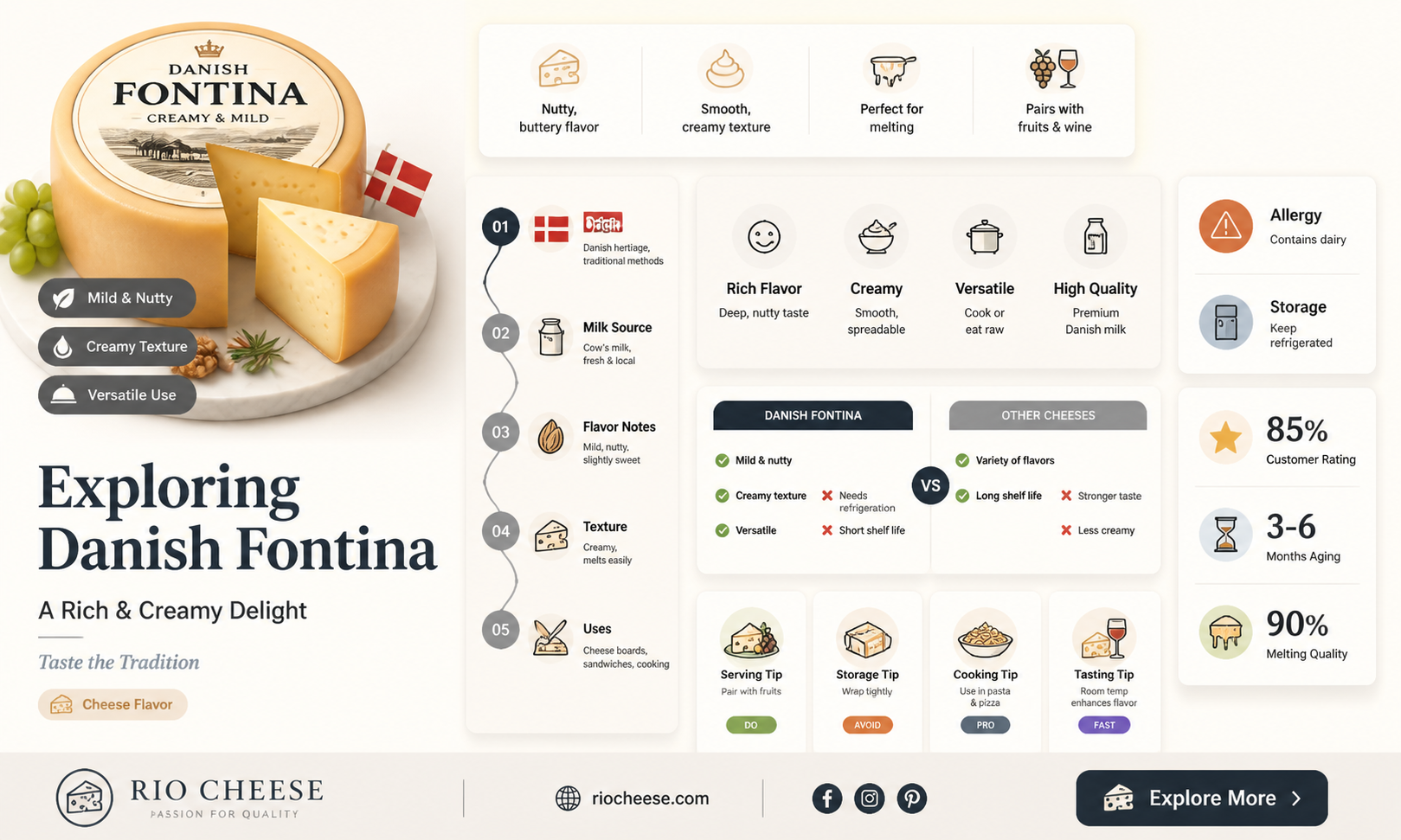 what does danish fontina cheese taste like