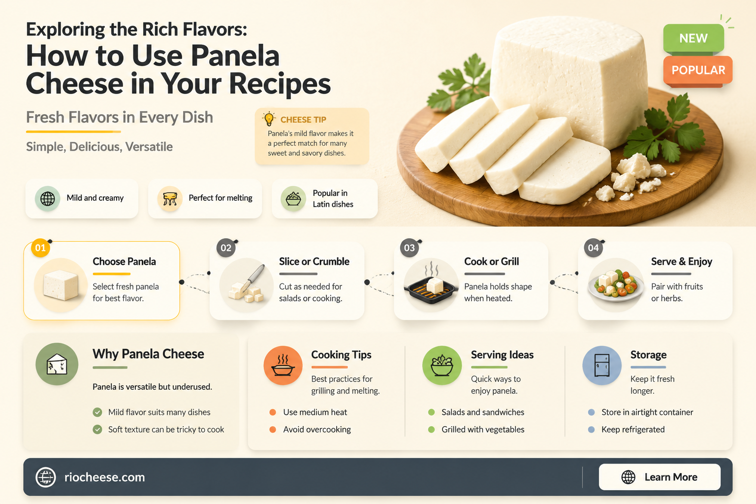 how to use panela cheese