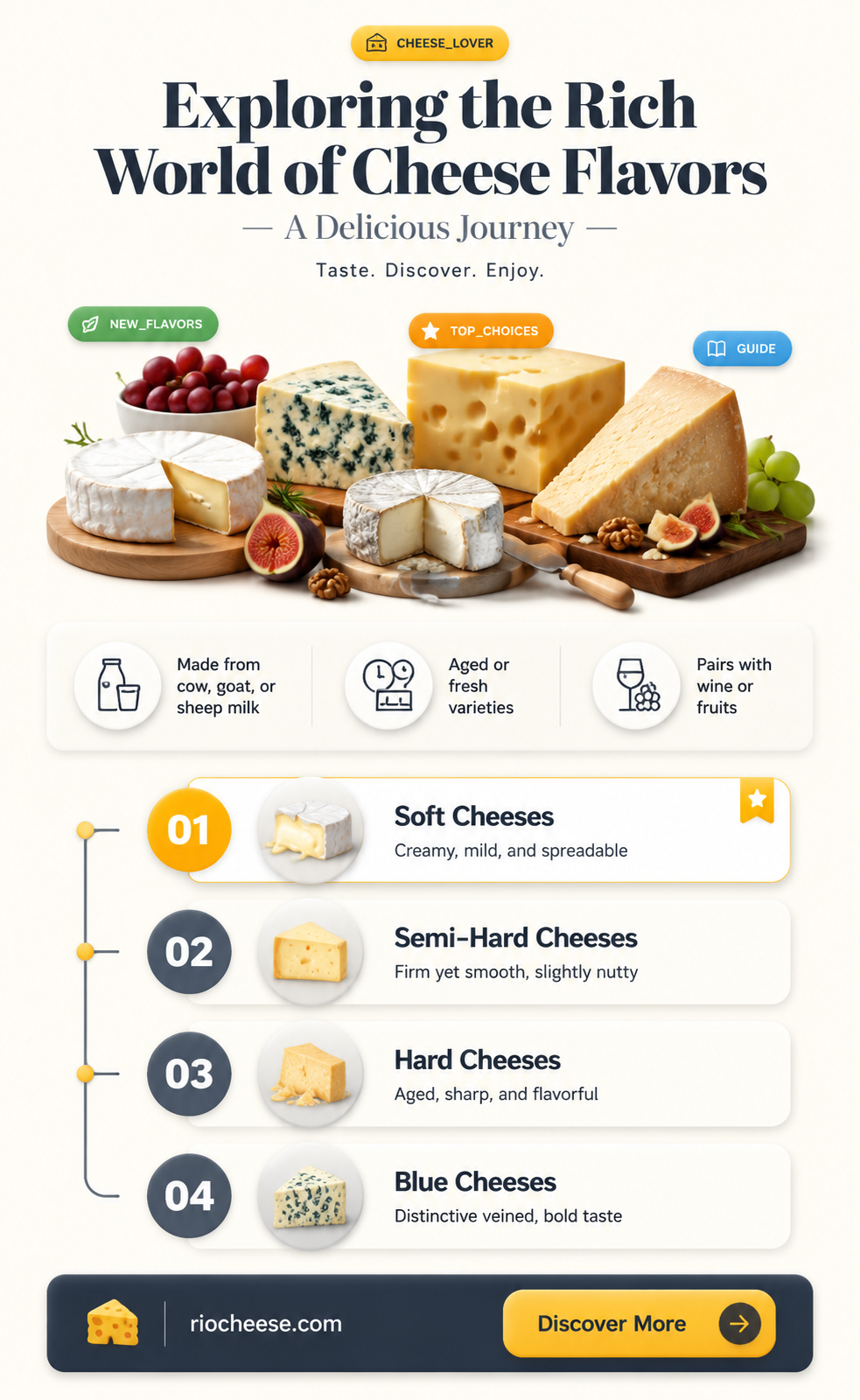 how does cheese get different flavors