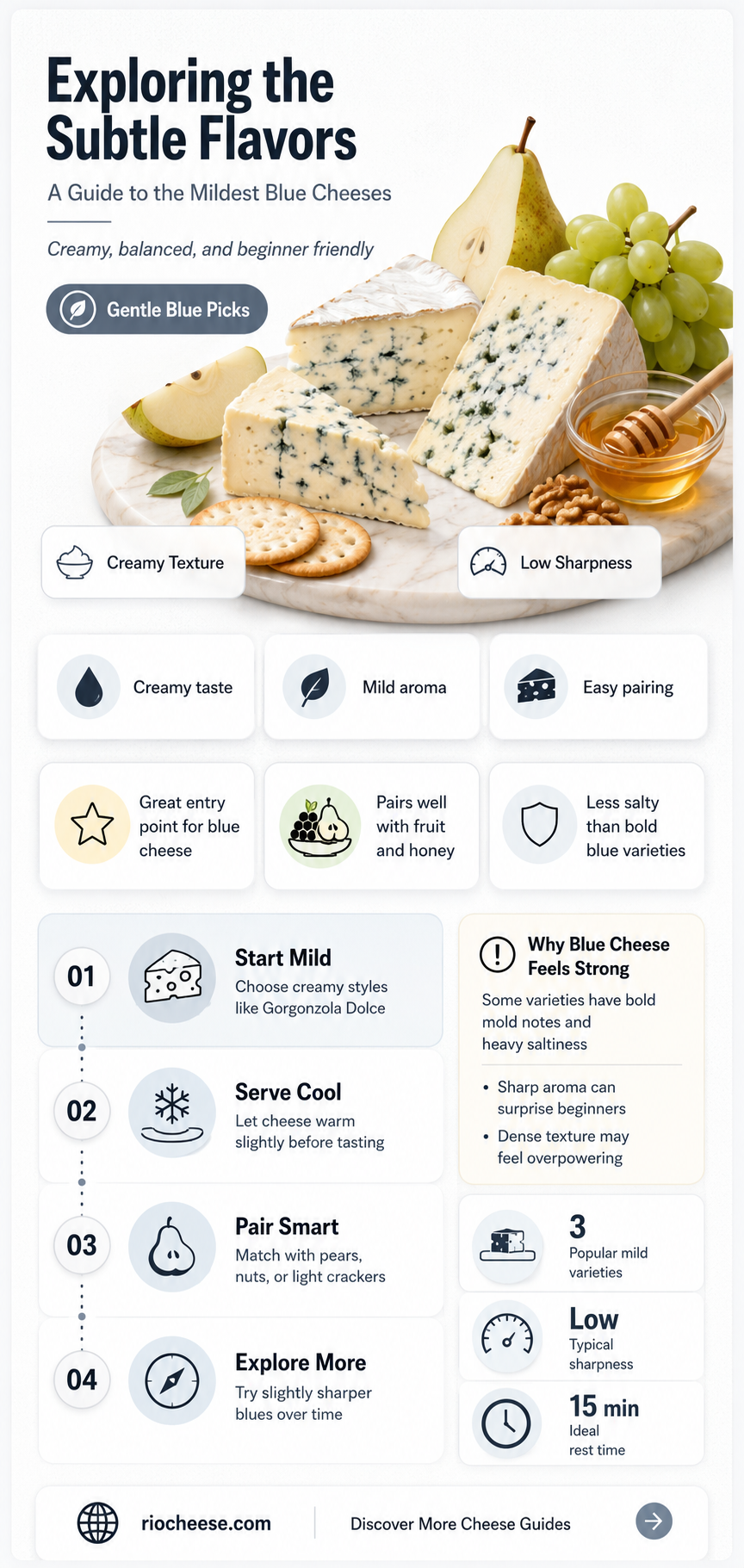 what is the mildest blue cheese